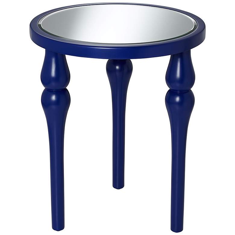 Image 1 Bailey Monaco Blue Round Accent Table