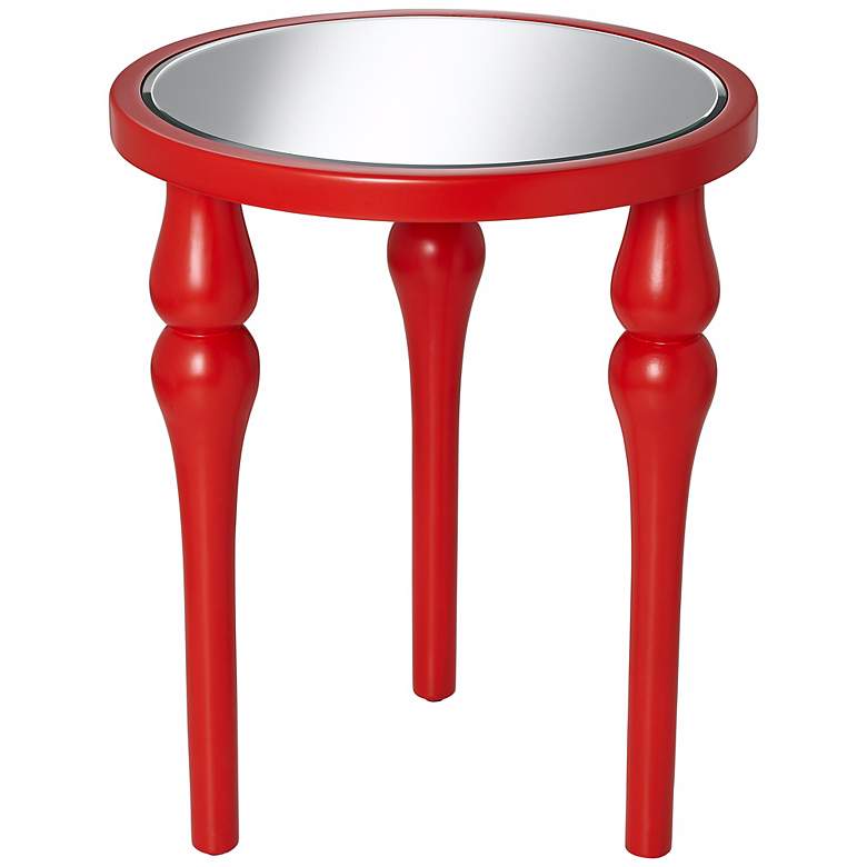 Image 1 Bailey Poppy Red Round Accent Table