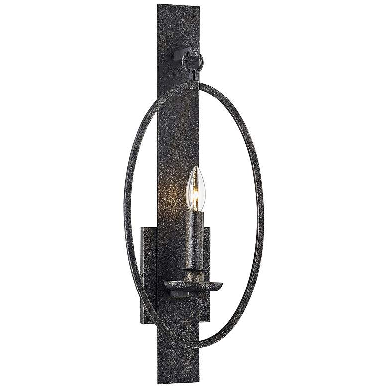 Image 1 Baily 23" High Aged Silver Metal LED Wall Sconce