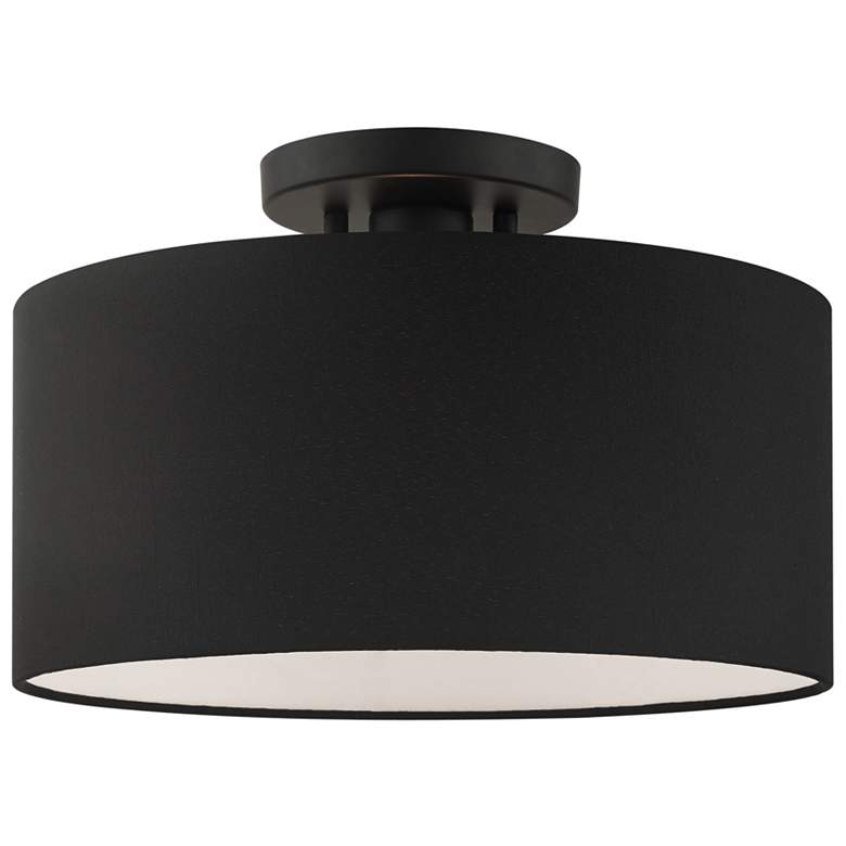 Image 1 Bainbridge 1 Light Black Semi Flush