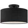 2_Bainbridge 1 Light Black Semi Flush