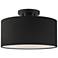 Bainbridge 1 Light Black Semi Flush