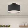 Thumbnail1 of Bainbridge 1 Light Black Semi Flush