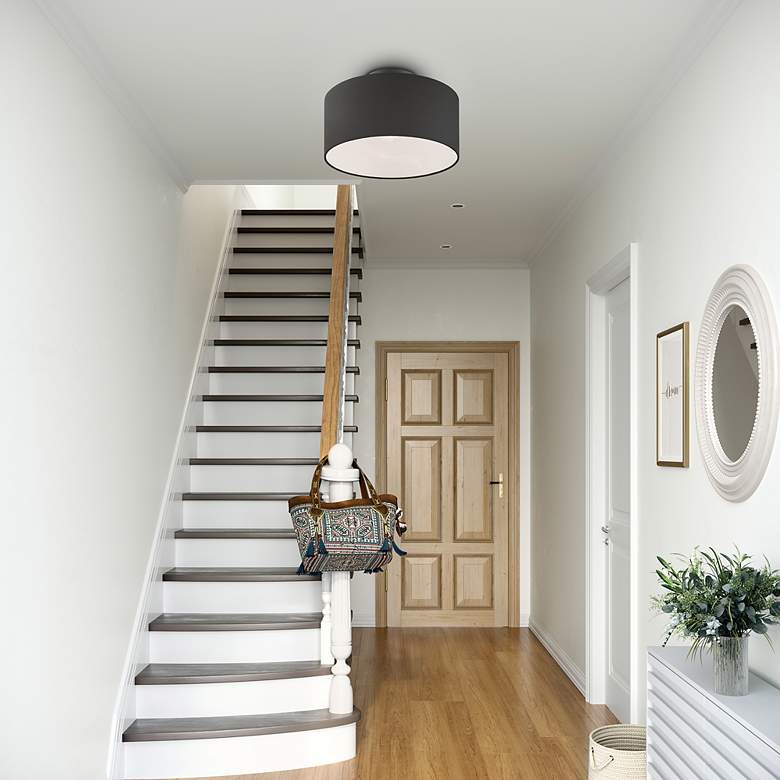 Image 7 Bainbridge 1 Light Black Semi Flush more views