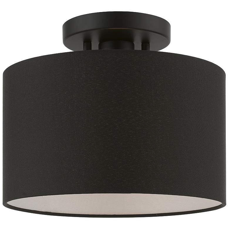 Image 1 Bainbridge 1 Light Black Small Semi-Flush