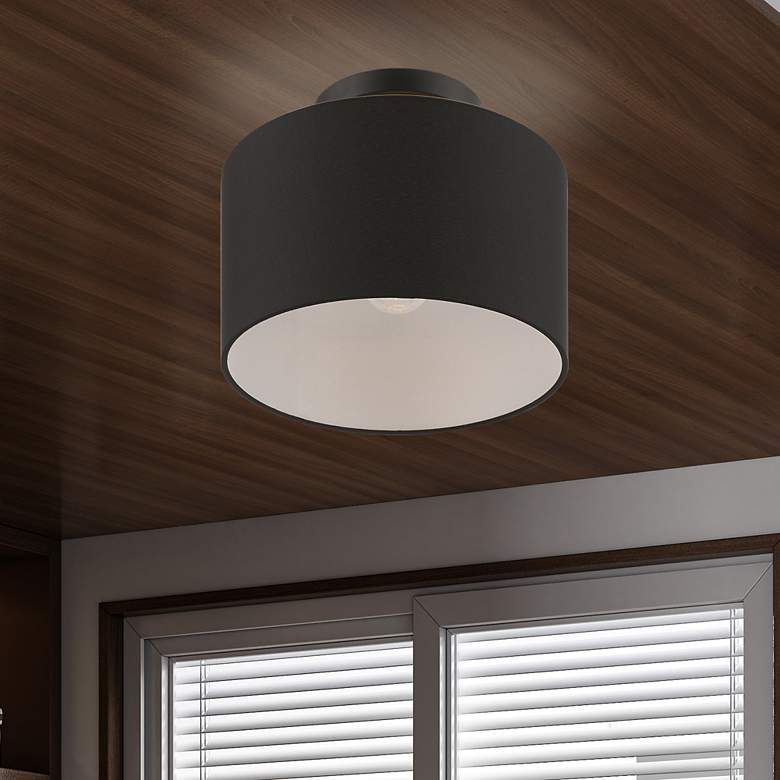 Image 1 Bainbridge 1 Light Black Small Semi-Flush