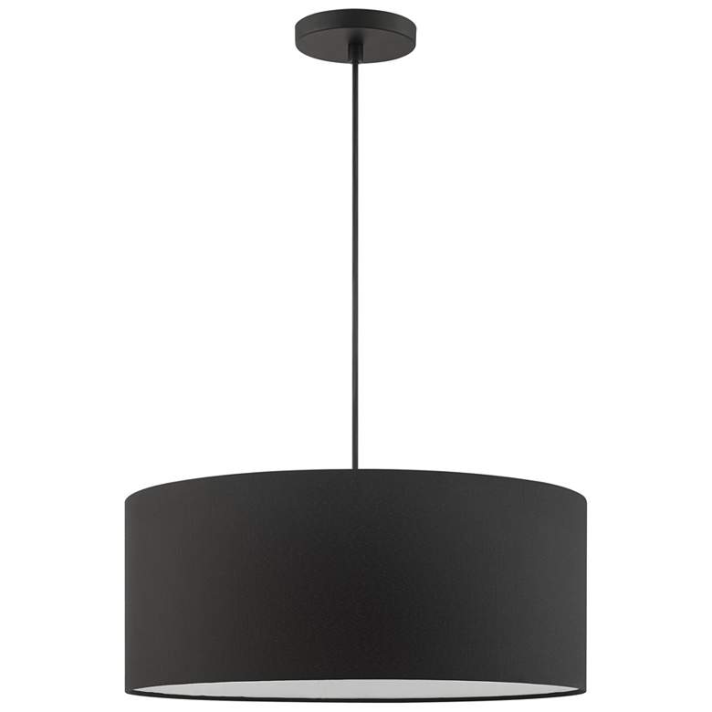 Image 3 Bainbridge 18" Wide Black Drum Pendant Light more views