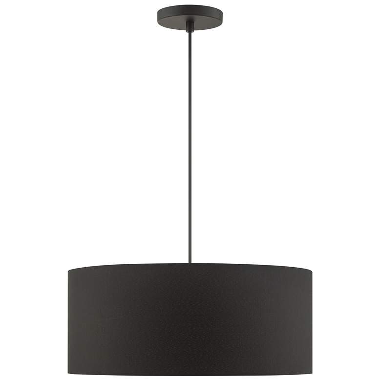 Image 4 Bainbridge 18" Wide Black Drum Pendant Light more views
