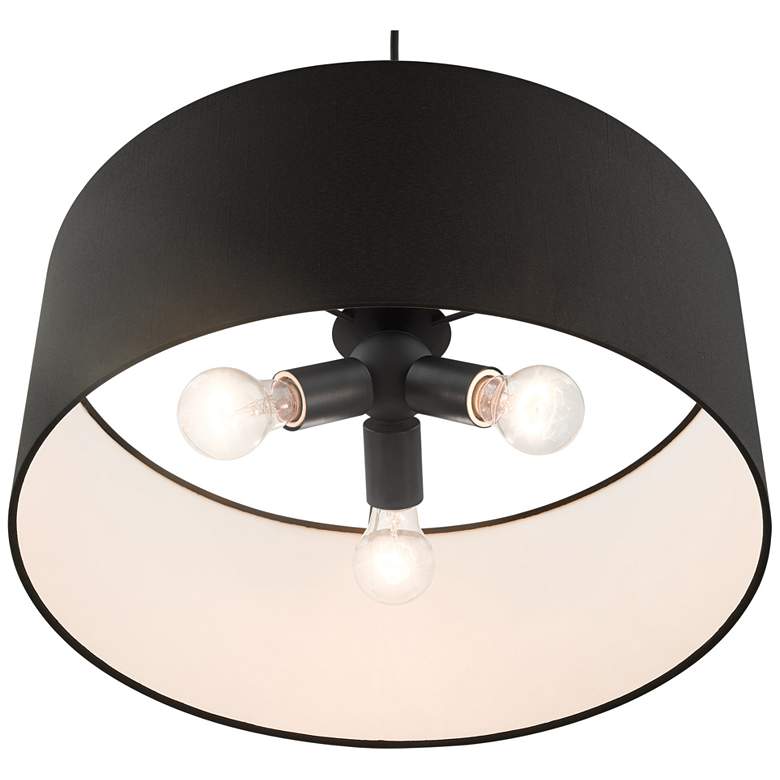 Image 7 Bainbridge 18" Wide Black Drum Pendant Light more views