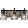 Bainbridge 19" Wide Black Iron 3-Light Bath Light