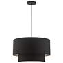 3_Bainbridge 20" Wide Black Double Drum Pendant Light