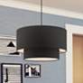 2_Bainbridge 20" Wide Black Double Drum Pendant Light