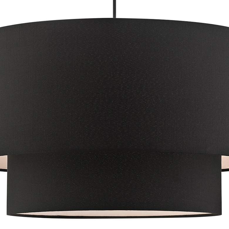 Image 4 Bainbridge 20" Wide Black Double Drum Pendant Light more views