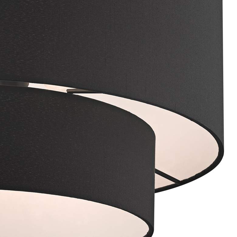 Image 6 Bainbridge 20" Wide Black Double Drum Pendant Light more views