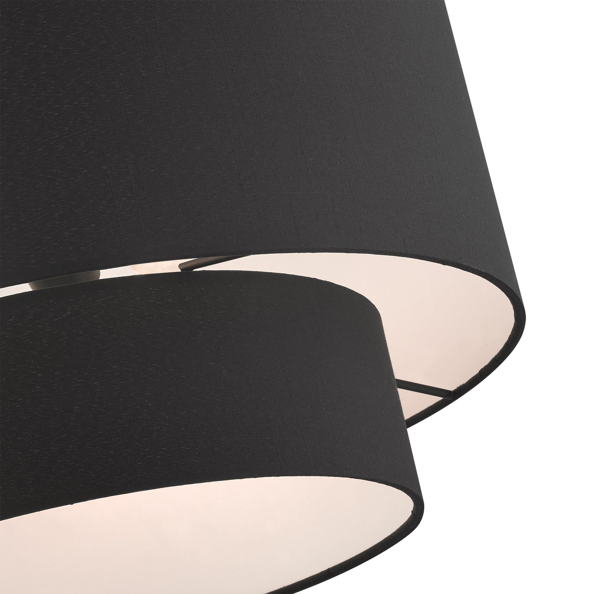 Bainbridge 20" Wide Black Double Drum Pendant Light in scene