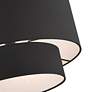Bainbridge 20" Wide Black Double Drum Pendant Light in scene