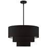 2_Bainbridge 23" Wide Black 3-Tier Drum Chandelier