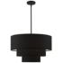 Bainbridge 23" Wide Black 3-Tier Drum Chandelier