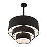 6_Bainbridge 23" Wide Black 3-Tier Drum Chandelier more views