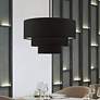 Bainbridge 23" Wide Black 3-Tier Drum Chandelier