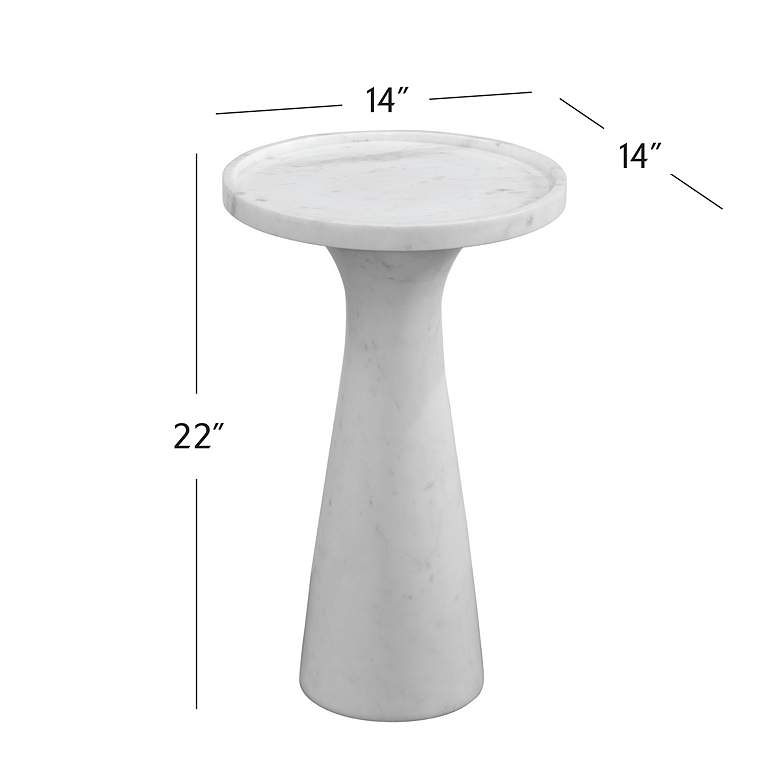 Image 3 Baird 22' Tall Marble Accent Table more views