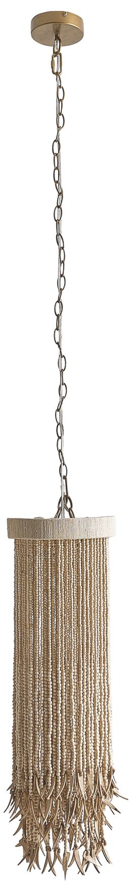 Image 2 Baja 10" Wide White and Natural Coconut Mini Pendant more views