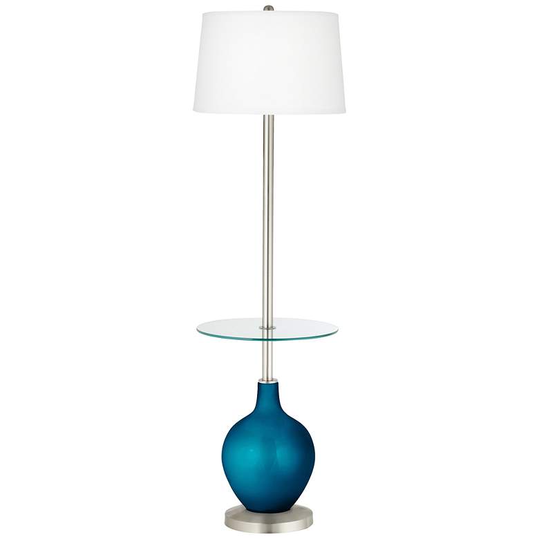 Image 1 Baja Metallic Ovo Tray Table Floor Lamp