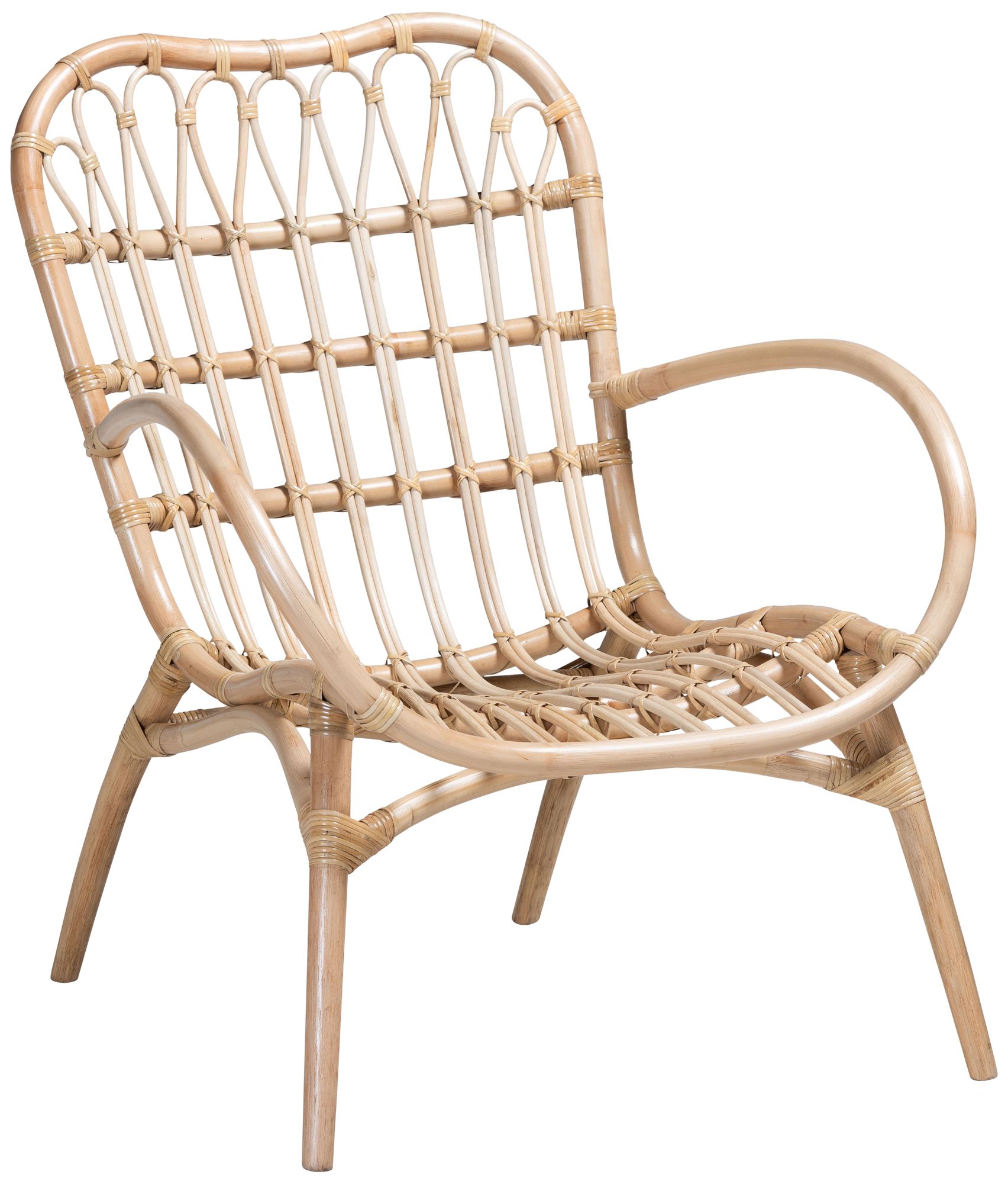 Image 2 Bajo 28 3/4" Wide Bohemian Rattan Arm Chair