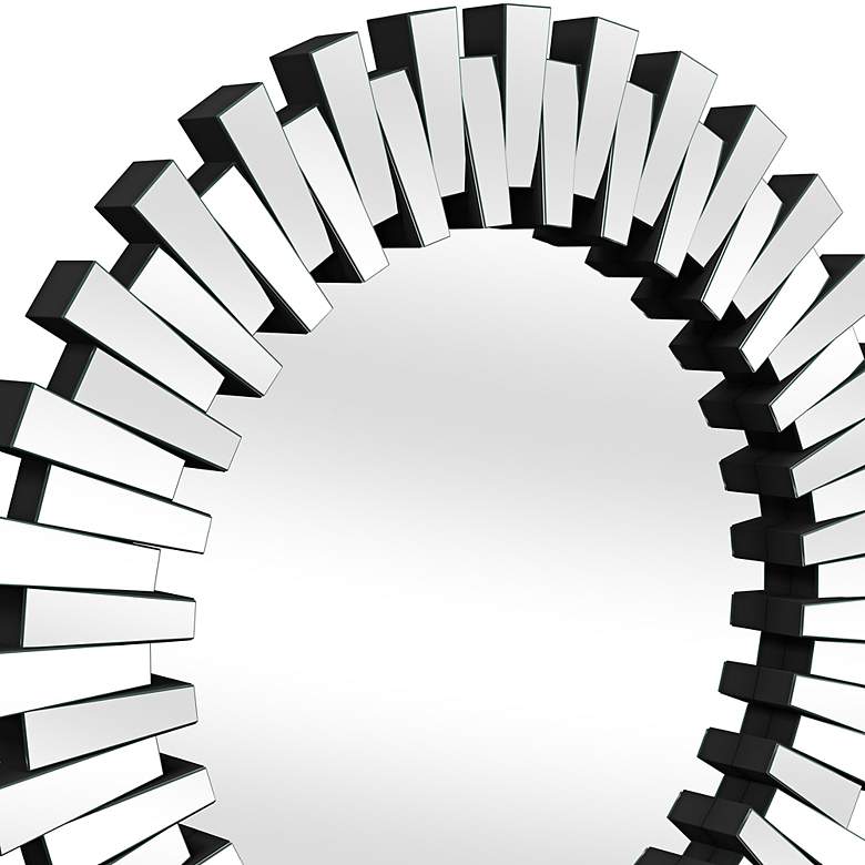 Image 5 Baka Silver 41" Round Sunburst Oversized Wall Mirror more views