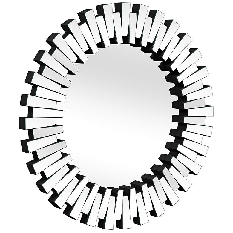 Image 6 Baka Silver 41" Round Sunburst Oversized Wall Mirror more views
