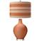 Baked Clay Bold Stripe Ovo Table Lamp