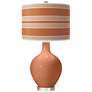 Baked Clay Bold Stripe Ovo Table Lamp