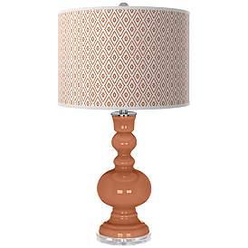 Image1 of Baked Clay Diamonds Apothecary Table Lamp