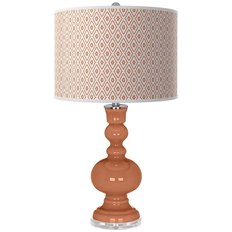 Image 1 Baked Clay Diamonds Apothecary Table Lamp