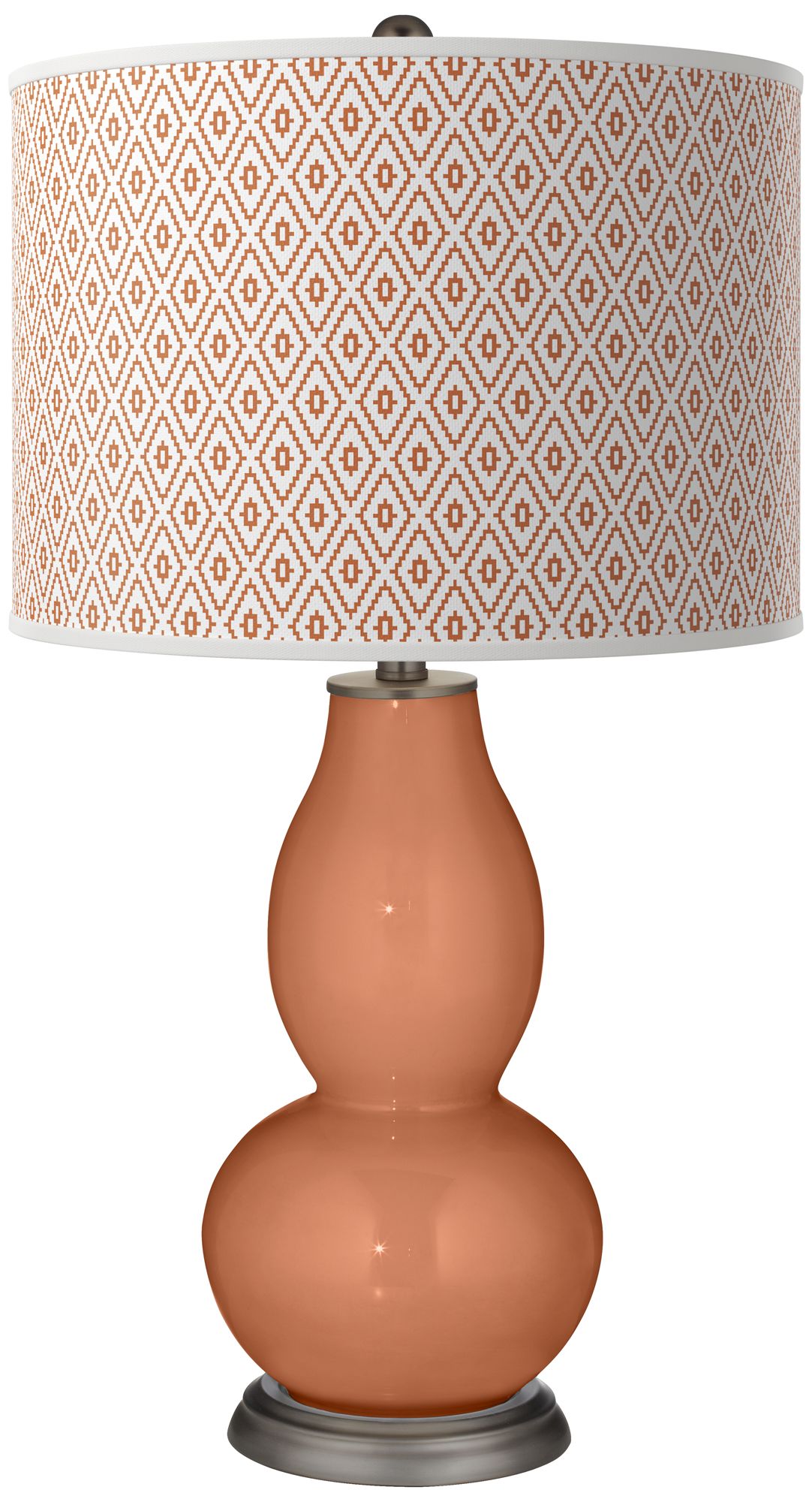 Image Baked Clay Diamonds Double Gourd Table Lamp