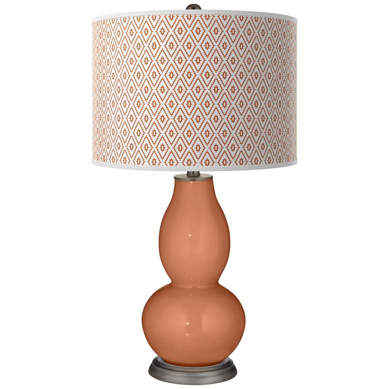 Image 1 Baked Clay Diamonds Double Gourd Table Lamp
