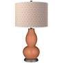 Baked Clay Diamonds Double Gourd Table Lamp