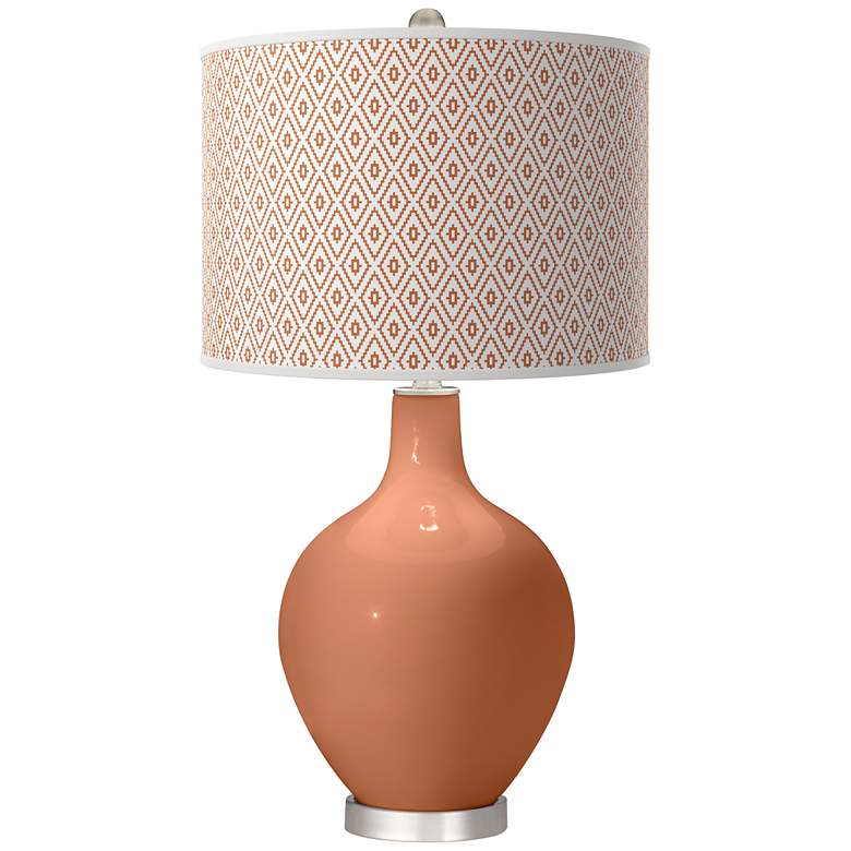 Image 1 Baked Clay Diamonds Ovo Table Lamp