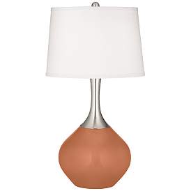 Image2 of Baked Clay Fog Linen Shade Spencer Table Lamp