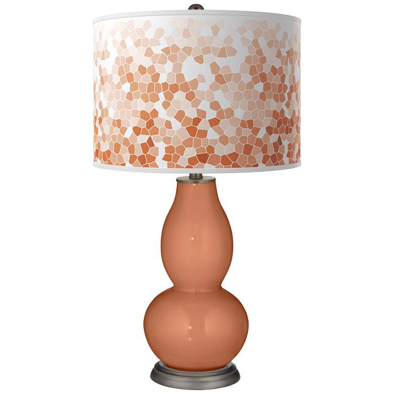 Image 1 Baked Clay Mosaic Double Gourd Table Lamp