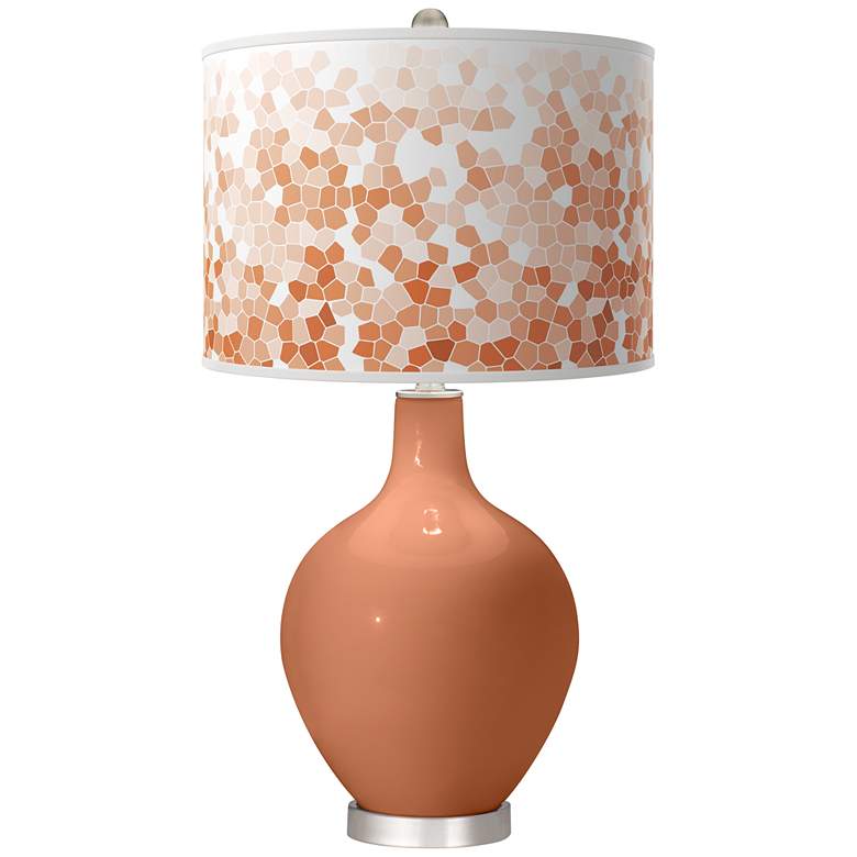 Image 1 Baked Clay Mosaic Ovo Table Lamp
