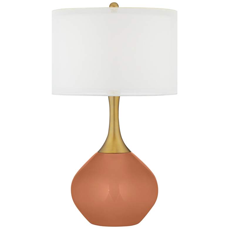 Image 1 Baked Clay Nickki Brass Table Lamp