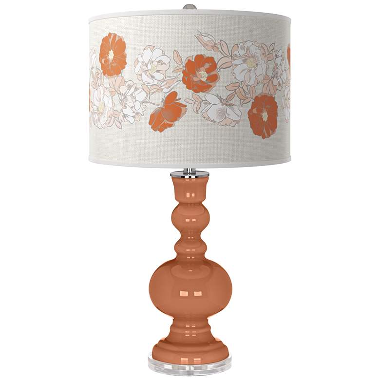 Image 1 Baked Clay Rose Bouquet Apothecary Table Lamp