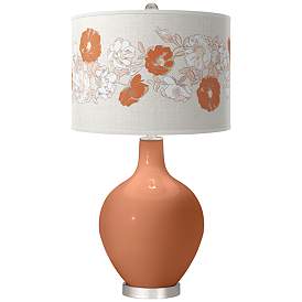Image1 of Baked Clay Rose Bouquet Ovo Table Lamp