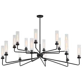 Image5 of Baker 16-Light Chandelier in Matte Black more views