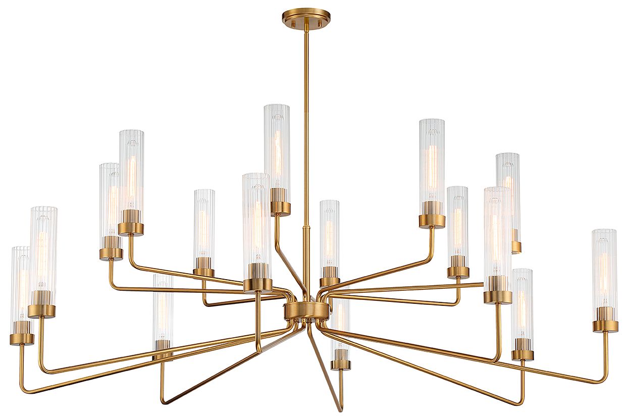 Image 5 Baker 16-Light Chandelier in Warm Brass more views