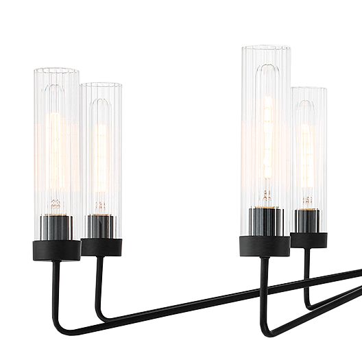 Thumbnail2 of Baker 8-Light Chandelier in Matte Black more views