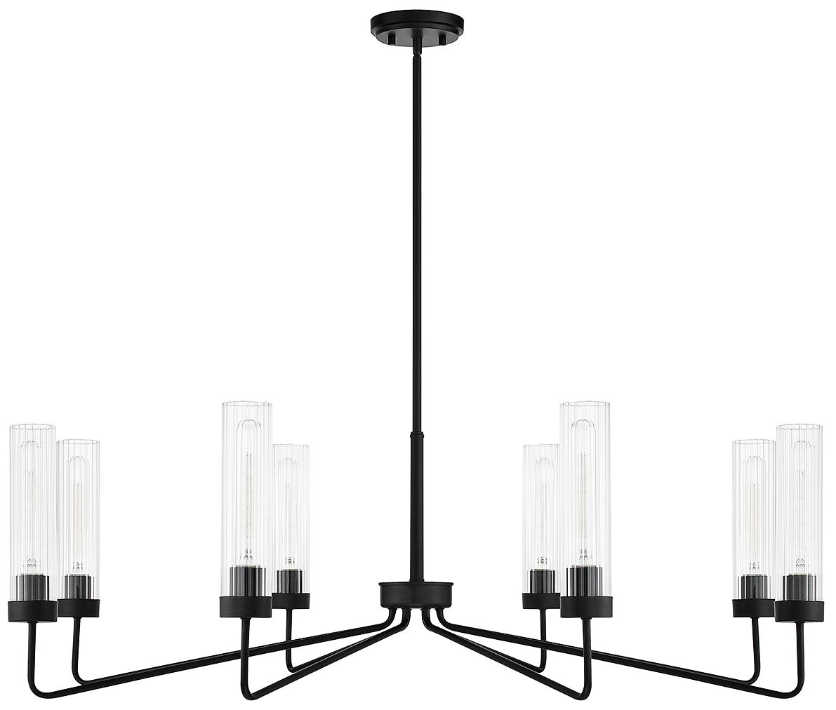 Thumbnail3 of Baker 8-Light Chandelier in Matte Black more views