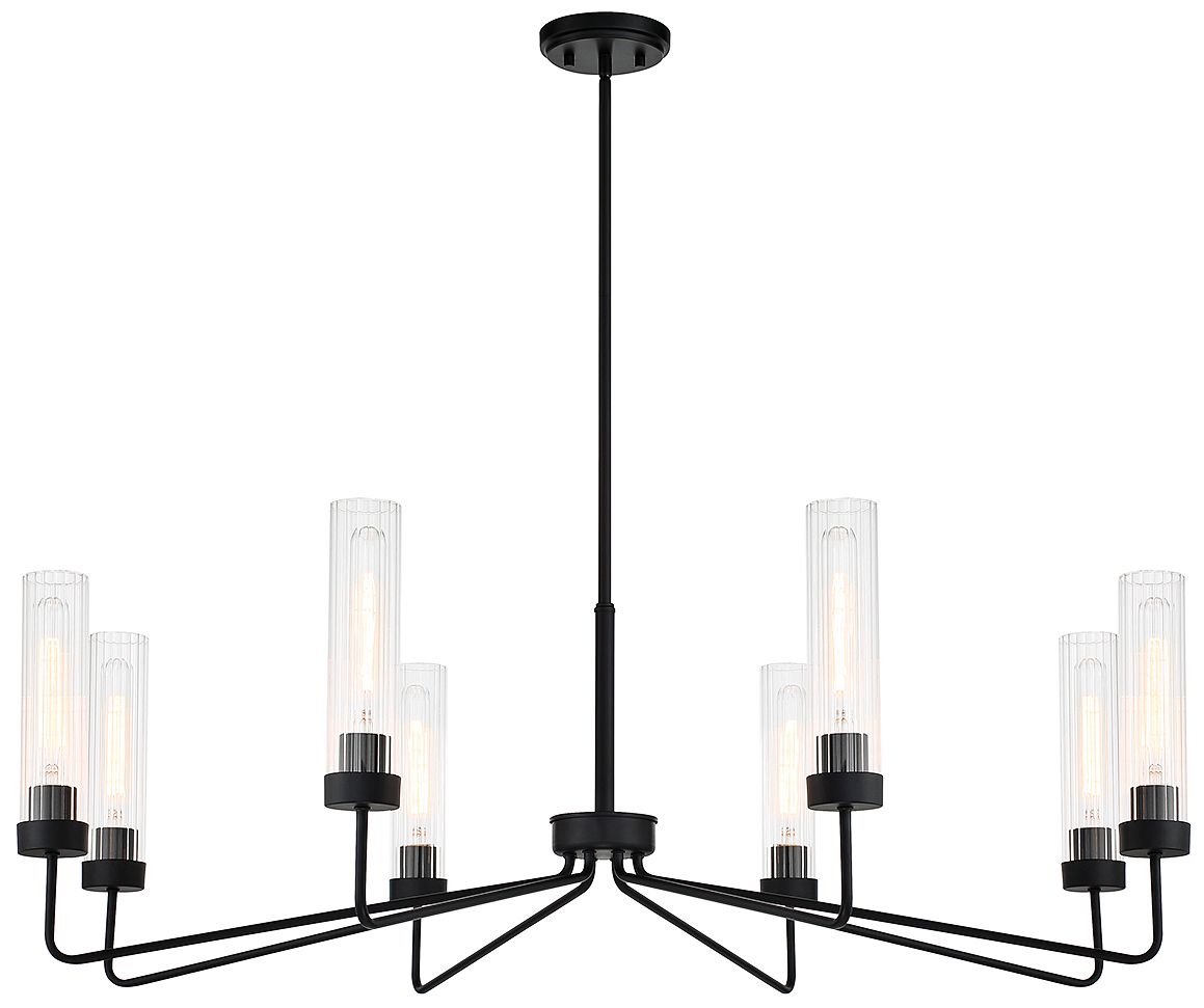 Thumbnail4 of Baker 8-Light Chandelier in Matte Black more views