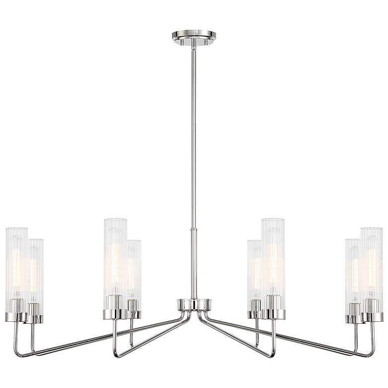 Image 1 Baker 8-Light Chandelier in Polished Nickel